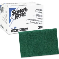 New 6 x 9 Heavy-Duty Scouring Pad - Green (1-Dozen) Cleaning & Janitorial Supplies