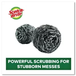 Best Stainless Steel Scrubber - Silver (12/Carton) Cleaning & Janitorial Supplies