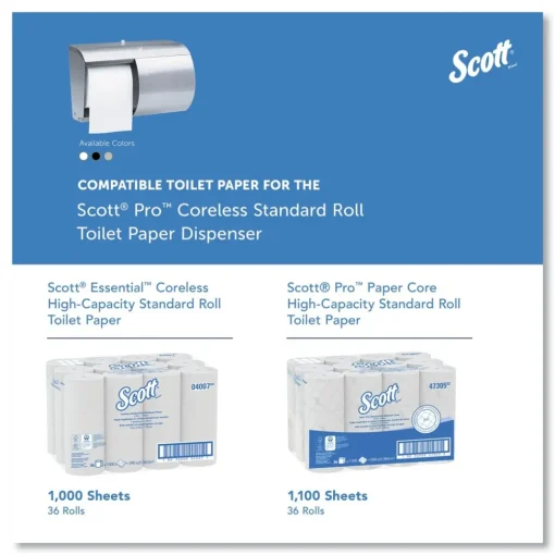 Online 09606 7 1/10 in. x 10 1/10 in. x 6 2/5 in. Pro Coreless SRB Stainless Steel Tissue Dispenser Paper & Dispensers