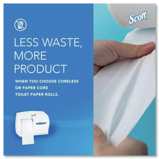09605 11 1/10 in. x 6 in. x 7 5/8 in. Essential Coreless SRB Tissue Dispenser - White Paper & Dispensers
