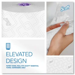 Discount 02001 8 in. x 950 ft. 1-Ply Essential High Capacity Hard Roll Towel - White (6 Rolls/Carton) Paper & Dispensers|Cleaning & Janitorial Supplies