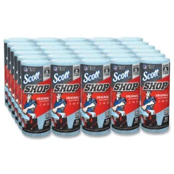 Hot 75130 9.4 in. x 11 in. Standard Shop Towels - Blue (55/Roll 30 Rolls/Carton) Cleaning & Janitorial Supplies