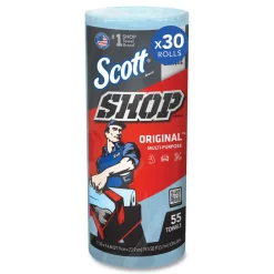 Hot 75130 9.4 in. x 11 in. Standard Shop Towels - Blue (55/Roll 30 Rolls/Carton) Cleaning & Janitorial Supplies