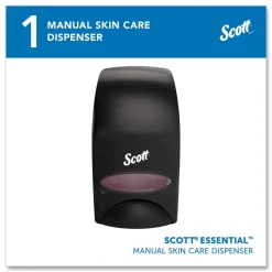 Discount 92145 5 in. x 5.25 in. x 8.38 in. 1000 mL Essential Manual Skin Care Dispenser - Black Skin Care & Personal Hygiene