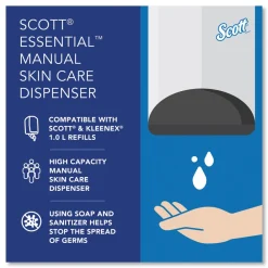 Discount 92145 5 in. x 5.25 in. x 8.38 in. 1000 mL Essential Manual Skin Care Dispenser - Black Skin Care & Personal Hygiene