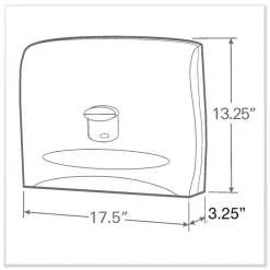 Best 09505 17.5 in. x 2.25 in. x 13.25 in. Personal Seat Cover Dispenser - White Paper & Dispensers