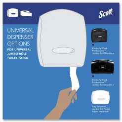 67805 2-Ply 3.55 in. x 1000 ft. Septic Safe Essential 100% Recycled Fiber JRT Bathroom Tissue for Business - White (12/Carton) Cleaning & Janitorial Supplies