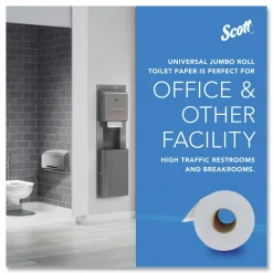 67805 2-Ply 3.55 in. x 1000 ft. Septic Safe Essential 100% Recycled Fiber JRT Bathroom Tissue for Business - White (12/Carton) Cleaning & Janitorial Supplies