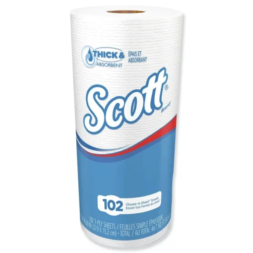 Choose-A-Sheet 1-Ply 4.8 in. x 11 in. Mega Kitchen Roll Paper Towels - White (24/Carton) Paper & Dispensers
