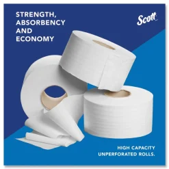 Hot Essential 3.55 in. x 1000 ft. 2-Ply Septic Safe JRT Jumbo Roll Bathroom Tissue - White (12 Rolls/Carton) Cleaning & Janitorial Supplies
