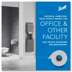 Hot Essential 3.55 in. x 1000 ft. 2-Ply Septic Safe JRT Jumbo Roll Bathroom Tissue - White (12 Rolls/Carton) Cleaning & Janitorial Supplies