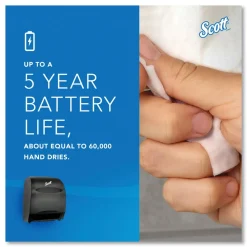 Hot Essential 12.7 in. x 9.57 in. x 15.76 in. Electronic Hard Roll Towel Dispenser - Black (1/Carton) Paper & Dispensers