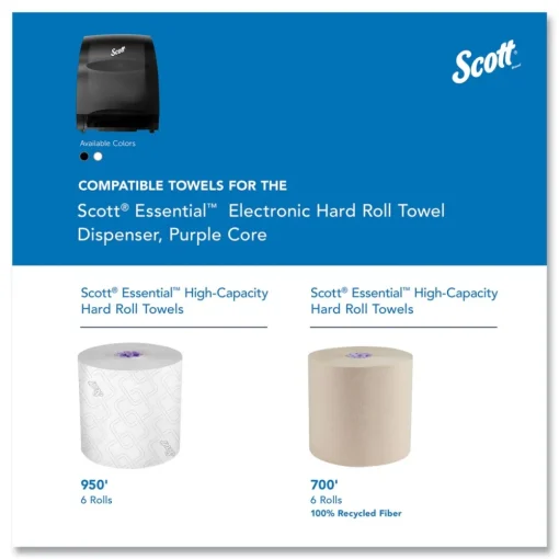 Hot Essential 12.7 in. x 9.57 in. x 15.76 in. Electronic Hard Roll Towel Dispenser - Black (1/Carton) Paper & Dispensers