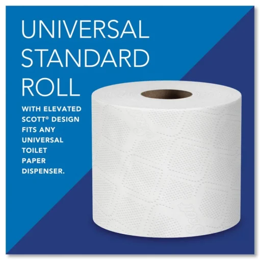 Discount Essential 100% Recycled Fiber SRB Septic Safe 2 Ply Bathroom Tissue - White (80/Carton) Paper & Dispensers