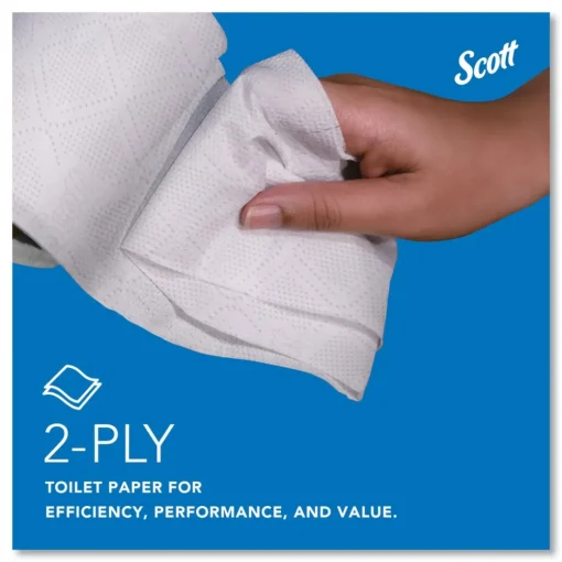 Discount Essential 100% Recycled Fiber SRB Septic Safe 2 Ply Bathroom Tissue - White (80/Carton) Paper & Dispensers