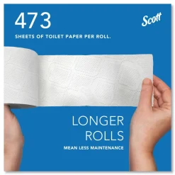 Discount Essential 100% Recycled Fiber SRB Septic Safe 2 Ply Bathroom Tissue - White (80/Carton) Paper & Dispensers