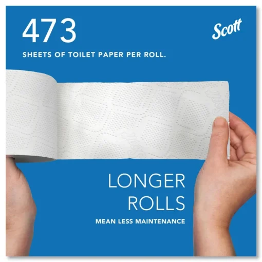 Discount Essential 100% Recycled Fiber SRB Septic Safe 2 Ply Bathroom Tissue - White (80/Carton) Paper & Dispensers