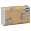 Online Essential 1-Ply 8 in. x 9.4 in. Multi-Fold Towels - White (16/Carton) Paper & Dispensers