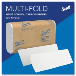 Online Essential 1-Ply 8 in. x 9.4 in. Multi-Fold Towels - White (16/Carton) Paper & Dispensers
