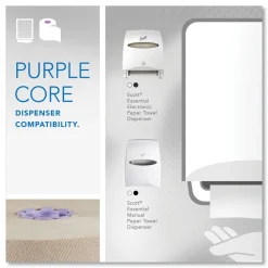 Online Essential 1-Ply 8 in. x 700 ft. 1.75 in. Core 100% Recycled Fiber Hard Roll Towel - Brown (6/Carton) Paper & Dispensers