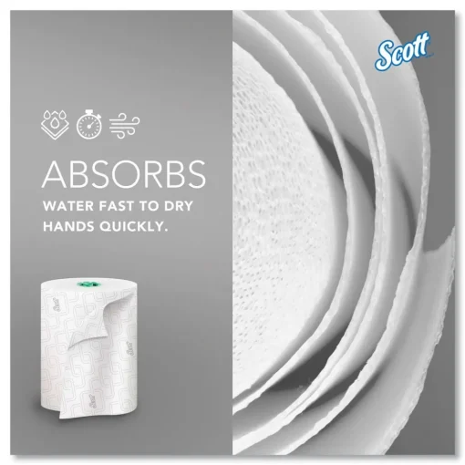 Online 1-Ply 1150 ft. Pro Hard Roll Paper Towels with Elevated Design for Pro Dispenser - Green Core Only (6/Carton) Paper & Dispensers