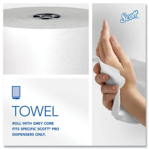 Hot 1-Ply 7.5 in. x 900 ft. Pro Hard Roll Paper Towels with Absorbency Pockets for Pro Dispenser - Gray Core Only (6/Carton) Paper & Dispensers
