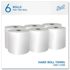 Clearance Pro Hard Roll Paper Towels with Absorbency Pockets, for Pro Dispenser, Green Core Only, 1-Ply, 7.5-in x 900 ft,6 Rolls/CT Cleaning & Janitorial Supplies