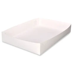 Discount 26 in. x 18.5 in. x 4 in. Paper Standard Bakery Boxes - White (50/Carton) Tabletop And Serveware