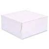 9 in. x 9 in. x 4 in. Paper Standard Bakery Boxes - White (200/Carton) Tabletop And Serveware