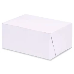 Discount 6 in. x 4.45 in. x 2.75 in. Standard Paper Bakery Boxes - White (250/Carton) Tabletop And Serveware