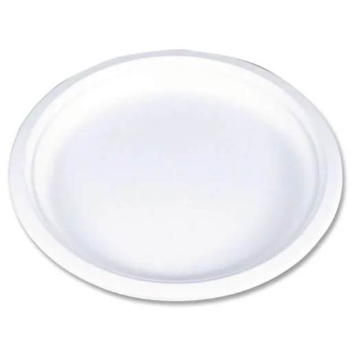 New ChampWare Molded Fiber Tableware, Molded Fiber Plate, 9-in dia, White, 125 Plates/Sleeve, 4 Sleeves/Carton Tabletop And Serveware