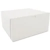 Best SCH 0989 12 in. x 12 in. x 6 in. Paper One-Piece Non-Window Bakery Boxes - White (50/Carton) Tabletop And Serveware