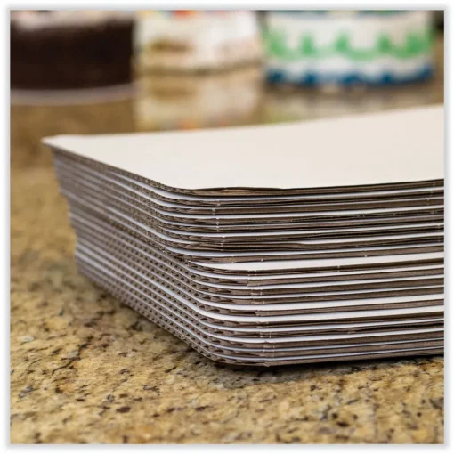 Discount Single Wall Pad Paper 25.5 in. x 17.5 in. Bakery Bright White Cake Pad - White (50/Carton) Tabletop And Serveware