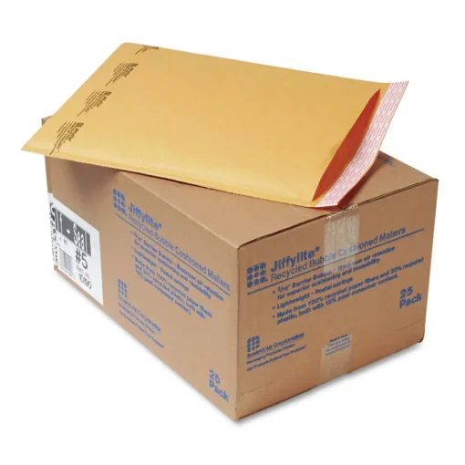 Sale Jiffylite 10.5 in. x 16 in. No. 5 Barrier Bubble Air Cell Cushion Self-Seal Bubble Mailer - Brown Kraft (25/Carton) Mailing, Packing & Shipping