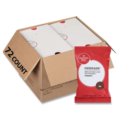 Sale 12420871 2.1 oz. Packet Premeasured Coffee Packs - Portside Blend (72/Carton) Food And Snacks