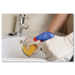 Outlet Latex Examination Gloves - Cream/Medium (100/Box) Cleaning & Janitorial Supplies