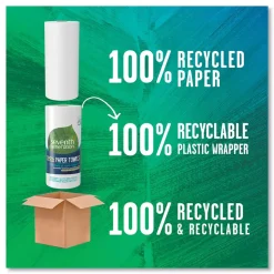 Best 13722 100% Recycled 11 in. x 5.4 in. 2-Ply Paper Kitchen Towel Rolls - White (156 Sheets/Roll, 24 Rolls/Carton) Paper & Dispensers