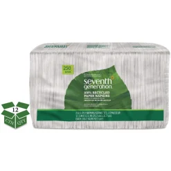 Online 11-1/2 in. x 12-1/2 in. 1-Ply 100 Percent Recycled Napkins - White (12/Carton) Paper & Dispensers