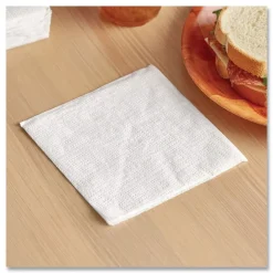 Online 11-1/2 in. x 12-1/2 in. 1-Ply 100 Percent Recycled Napkins - White (12/Carton) Paper & Dispensers