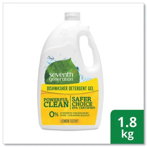 Online 70 oz. Bottle Natural Automatic Dishwasher Gel - Lemon (6/Carton) Cleaning & Janitorial Supplies