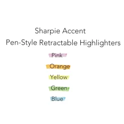 Sale Chisel Tip Retractable Highlighters - Assorted Ink/Barrel Colors (1-Set) Pens, Pencils & Markers