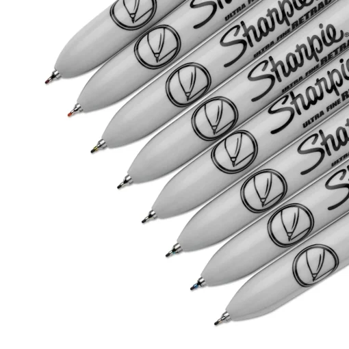 Discount Extra-Fine Needle Tip Retractable Permanent Marker - Assorted Colors (1-Set) Pens, Pencils & Markers