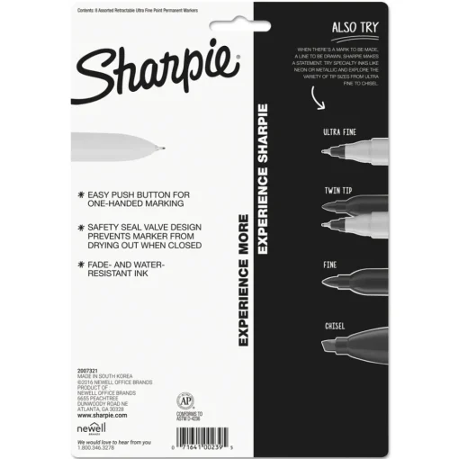 Discount Extra-Fine Needle Tip Retractable Permanent Marker - Assorted Colors (1-Set) Pens, Pencils & Markers