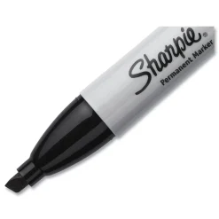 Discount Medium Chisel Tip Permanent Marker - Black (1-Dozen) Pens, Pencils & Markers