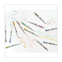 Clearance S-Note Bullet/Chisel Tip Creative Markers - Assorted Ink Colors/White Barrel (16/Pack) Pens, Pencils & Markers