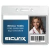 Clearance 2.13 in. x 3.38 in. Horizontal Badge Holder - Clear (12/Pack) Paper Clips, Binder Clips, & Fasteners