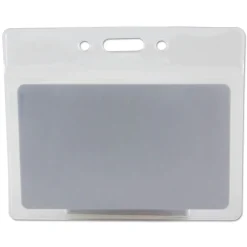 Clearance 2.13 in. x 3.38 in. Horizontal Badge Holder - Clear (12/Pack) Paper Clips, Binder Clips, & Fasteners