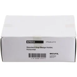 Clearance 2.13 in. x 3.38 in. Horizontal Badge Holder - Clear (12/Pack) Paper Clips, Binder Clips, & Fasteners