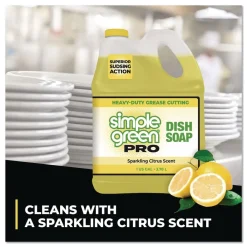 Outlet 1 Gallon Pro Dish Soap - Sparkling Citrus Scent (4/Carton) Cleaning & Janitorial Supplies
