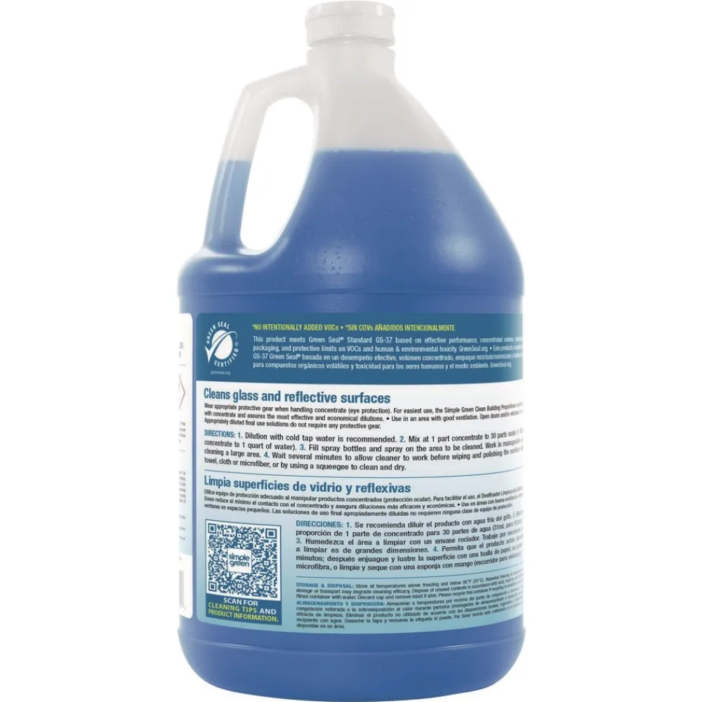 Hot Clean Building 1-Gallon Glass Cleaner Concentrate - Unscented (2/Carton) Cleaning & Janitorial Supplies